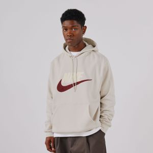 Nike Hoodie Club Bb Futura  Beige/rouge  Heren