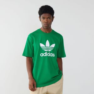 adidas  Tee Shirt Trefoil Adicolor Groen/wit Heren