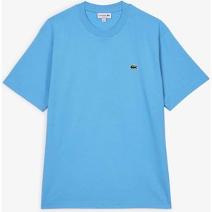 Lacoste Tee Shirt Classic Small Logo  Blauw  Heren