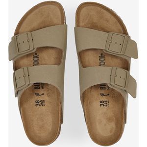 Schoenen Birkenstock Arizona Birko Flor Faded Kaki  Khaki  Dames