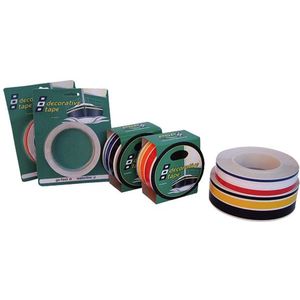 Go-fast tape rood/oranje/geel 27mm 10m oranje/geel