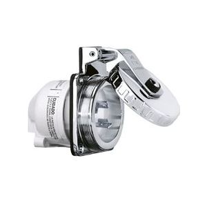allpa NEMA-16A-Boordstopcontact RVS 16A/230V geaard met schroefdeksel IP56 NEMA-32A 32A/230V