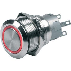 Schakelaar push-button on/off 12V rood
