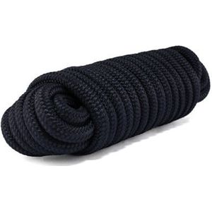 Landvast volledig polyester navy 16mm 15 meter  - 16 Strengs