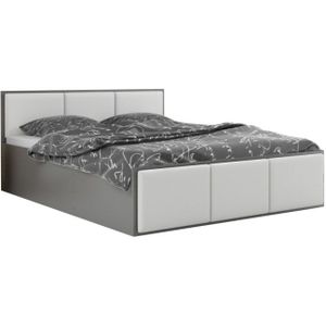 Bed Panamax 140x 200 cm incl matras Antraciet Wit