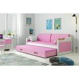 slaapbank David 80 x 190 2 laags incl matras Wit roze