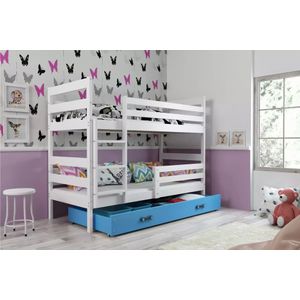 stapelbed Erisch 80 x 190 lade Wit blauw