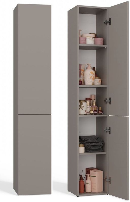Badkamermeubel  kolomkast  met 4 legplanken Klei