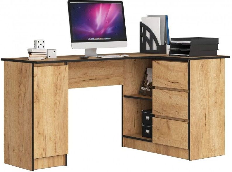 Hoekbureau B20 Eiken Zwart
