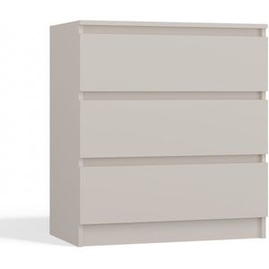 Ladekast antraciet eiken 3 lades Creme