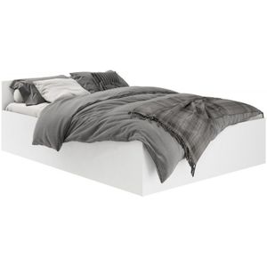 Bed  met lattenbodem en matras Wit 140 x 200 cm