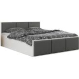 Bed Panamax 140x 200 cm incl matras Antraciet Roze