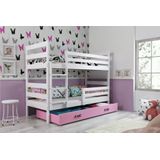 stapelbed Erisch 80 x 190 lade Licht eiken roze