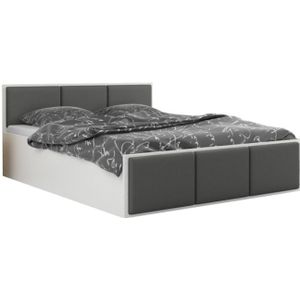 Bed Panamax 120x 200 cm incl matras Wit Antraciet