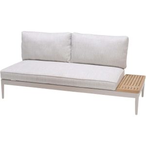 2-Sitzer Gartensofa ""Topaz"" mit 2 Rückenlehnen, mit Ablage aus Teakholz, ecru