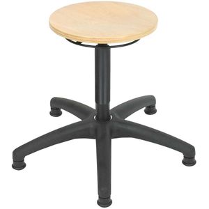 Drehhocker mit Sitz aus Buchenholz, höhe 410-600 mm