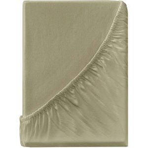 Spannbettlaken ""Single Jersey"" aus Bio-Baumwolle 140-160 x 200 cm, schlamm