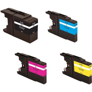 memo 4er-Set Tintenpatronen ersetzt Brother LC-1280BK/C/M/Y schwarz, cyan, magenta, gelb