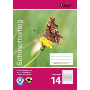 BUND Notenheft A4, Lineatur 14