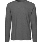 Neutral Bio-Herren-Langarmshirt mit Rundhalsaussschnitt dark heather, Gr. 3XL