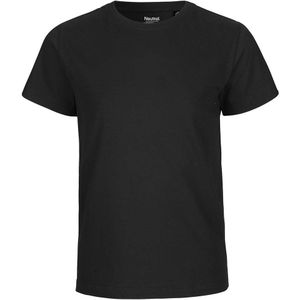 Neutral Bio-Kinder-T-Shirt mit Rundhalsausschnitt, black, Gr. 104/110