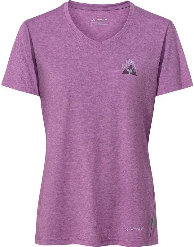 VAUDE Damen-T-Shirt ""Skomer Print III"" mit V-Ausschnitt, magenta, Gr. 42