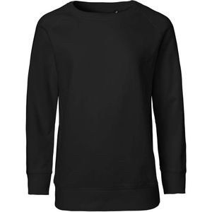 Neutral Bio-Kinder-Sweatshirt mit weich gebürsteter Innenseite, black, Gr. 116/122
