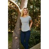 Neutral Bio-Damen-T-Shirt mit Roll-Up-Ärmeln, bordeaux, Gr. L