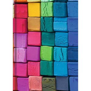Notizbuch ""Bunte Kreide"" DIN A5 kariert, 72 Blatt