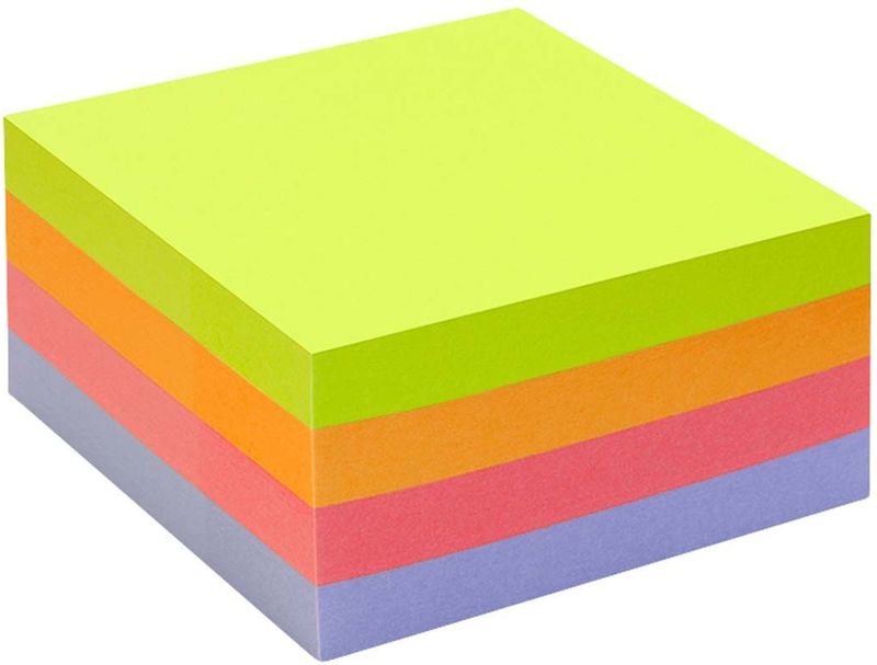 Info Haftnotizen ""Recycling Würfel Mix Brillant"" 2 x 400 Blatt, 75 x 75 mm, farbig sortier