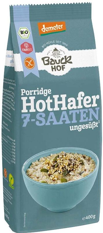 Bauckhof Bio-Porridge aus Hafer ""7-Saaten"", 400 g