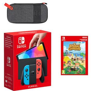 Nintendo Switch - OLED-model (neonblauw/neonrood) Animal Crossing: New Horizons-bundel