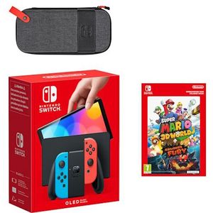 Nintendo Switch – OLED-model (neonblauw/neonrood) Super Mario 3D World + Bowser's Fury-bundel