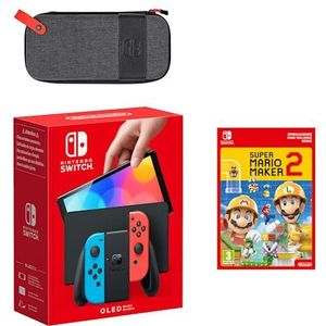 Nintendo Switch – OLED-model (neonblauwe/neonrode) Super Mario Maker 2-bundel