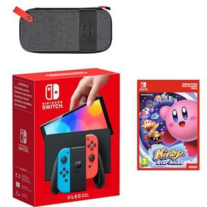 Nintendo Switch - OLED-model (neonblauwe/neonrood) Kirby Star Allies-bundel