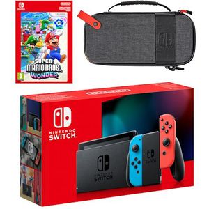 Nintendo Switch (neonblauw/neonrood) Super Mario Bros. Wonder-bundel