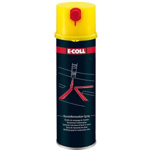 Bouwterrein-markeerspray spuitbus 500ml geel E-COLL