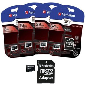 verbatim MicroSDHC geheugenkaart Class 10 met adapter,32 GB