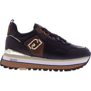 Liu Jo Dames Sneakers | Zwart | Leer | BF3003PX393S1033 | 53063A232 | Gaborshoes