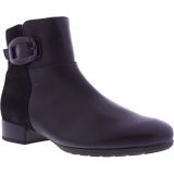 Gabor - Enkellaarsjes - Zwart - Leer - Hakje 25 mm - Brede Voetwijdte H