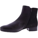 Gabor - Enkellaarsjes - Zwart - Leer - Hakje 25 mm - Brede Voetwijdte H