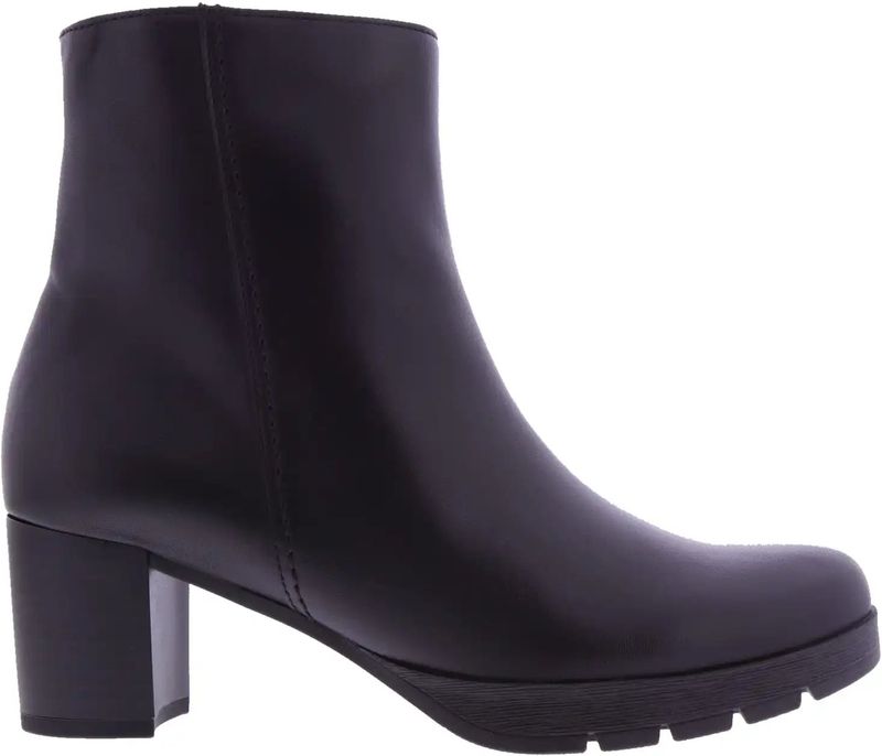 Gabor - 52.071.57 - Enkellaars - Zwart - Leer, Hakhoogte 4,5 cm, Schachthoogte 15 cm, Voetwijdte G