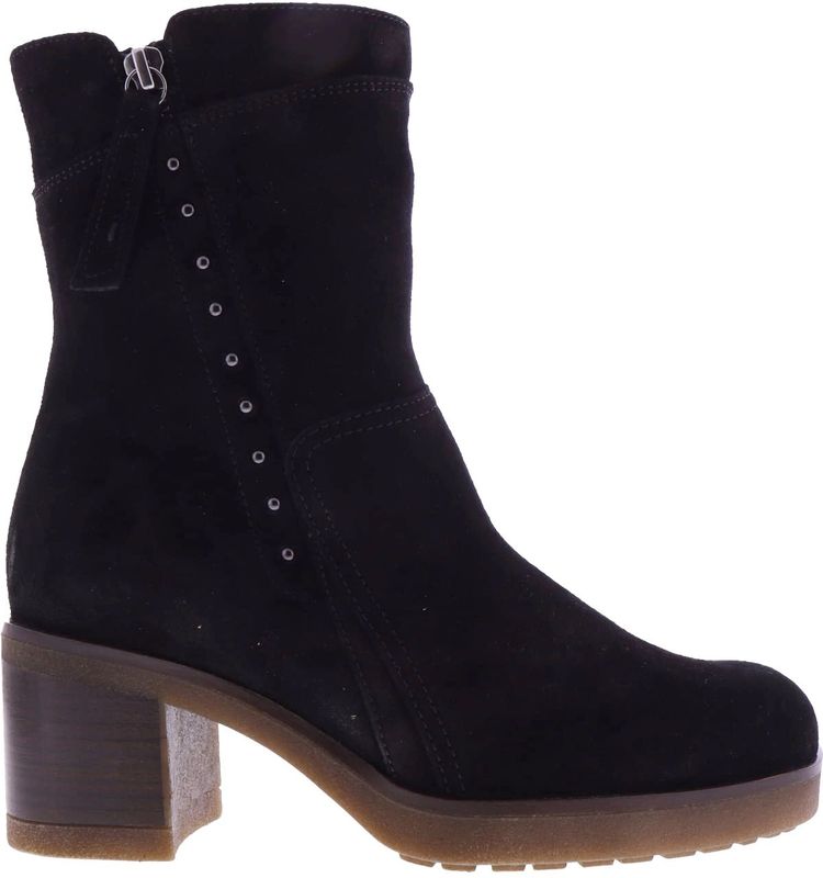 Gabor - 52.853.47 - Enkellaars - Zwart - Suède, Microvezel Binnenvoering, 20 cm Schacht, 5 cm Hakhoogte