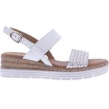 Gabor - Dames Sandalen - Wit - Leer - Sleehak 2,5 cm