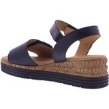 Gabor - Dames Sandalen - Zwart - Leer - Verstelbare Bandjes