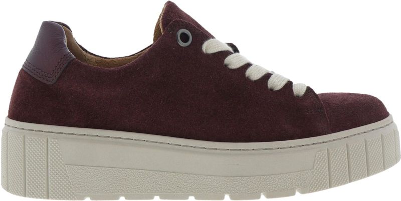 Gabor - Dames Sneakers - Bordeaux - Suède - Uitneembaar Voetbed