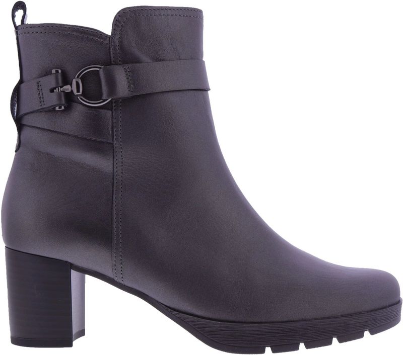 Gabor - Enkellaarsjes - Grijs - Leer