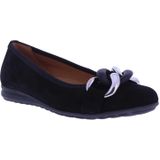 Gabor - Ballerina - Zwart - Suède - Leer