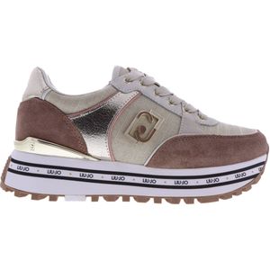 Liu Jo Dames Sneakers | Beige | Leer | BF3009PX388S1800 | 53061E232 | Gaborshoes