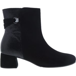 Gabor - 75.683.17 - Enkellaarsjes - Zwart - Suede - Hoge Hak